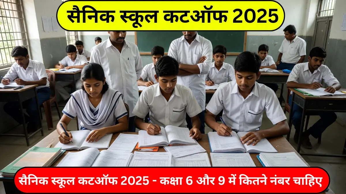 सैनिक स्कूल कटऑफ 2025 - कक्षा 6 और 9 में कितने नंबर चाहिए