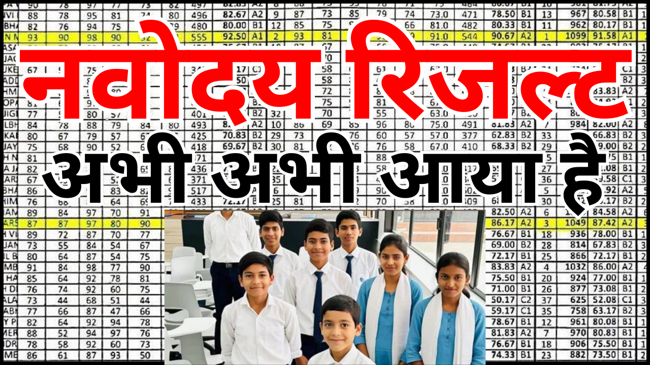 Navodaya Class 6 Result 2026 जारी